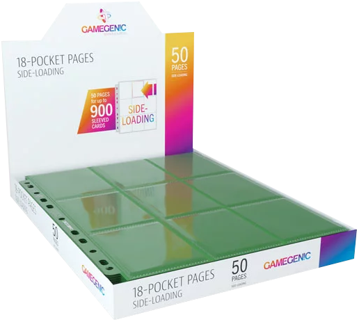 Gamegenic - Sideloading 18-Pocket Pages DISPLAY Green