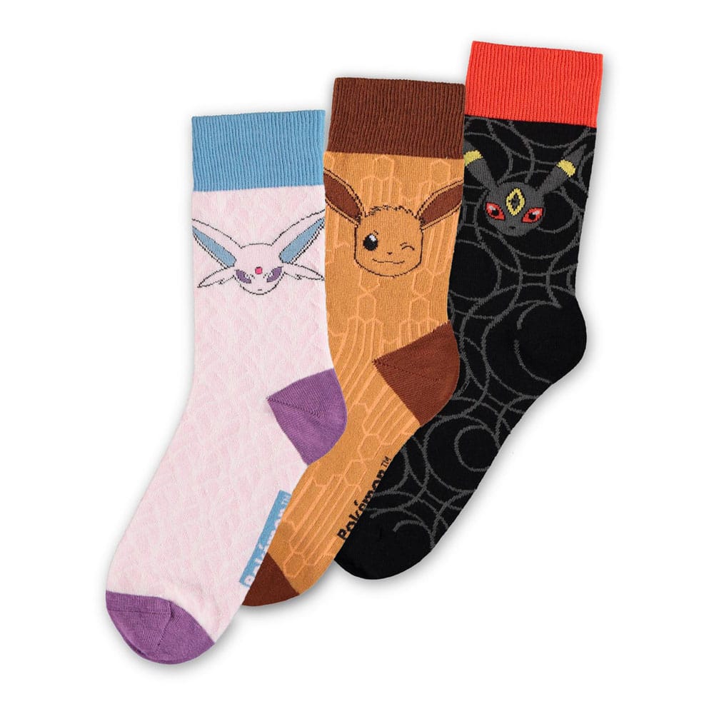 Pokémon - Eevee Evolution (EEU) Socks (3 Pack) - 35/38