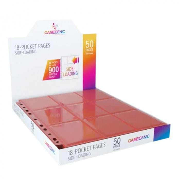 Gamegenic - Sideloading 18-Pocket Pages DISPLAY Red