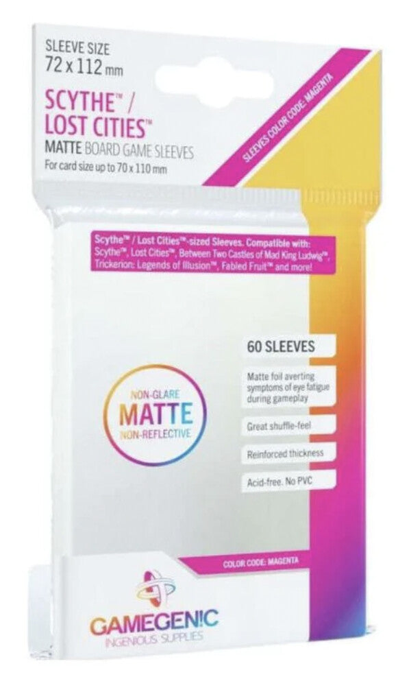 Gamegenic - MATTE 7 Wonders Sleeves 67 x 103 mm - Clear (80 Sleeves)