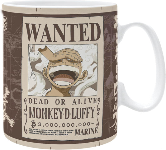 ONE PIECE - Mug - 460 ml - "Luffy Wanted"