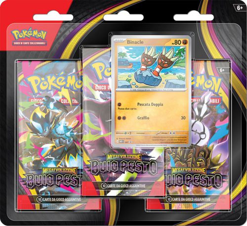 Pokemon M5 3 Pack Blister dell'espansione Megaevoluzione Buio Pesto [IT]