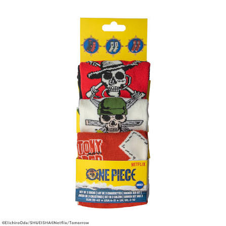 Set of 3 Pairs of Socks - One Piece Netflix