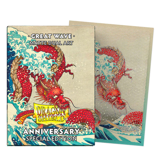 Dragon Shield Standard size Matte Dual Art Sleeves - Great Wave (100 Sleeves)