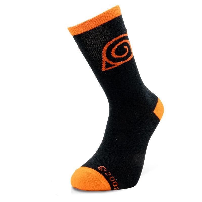 NARUTO SHIPPUDEN - Socks - Black & Orange - Konoha